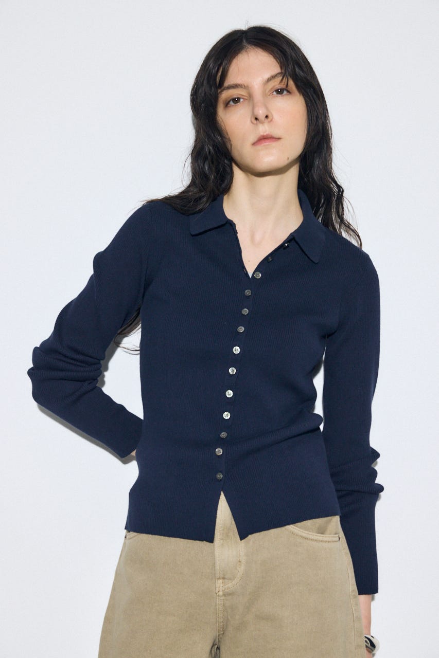 エリツキリブニット NVY FREE