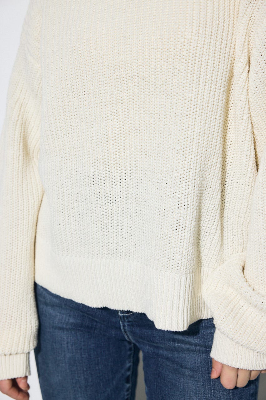 畔編みリラックスニットトップス IVOY FREE