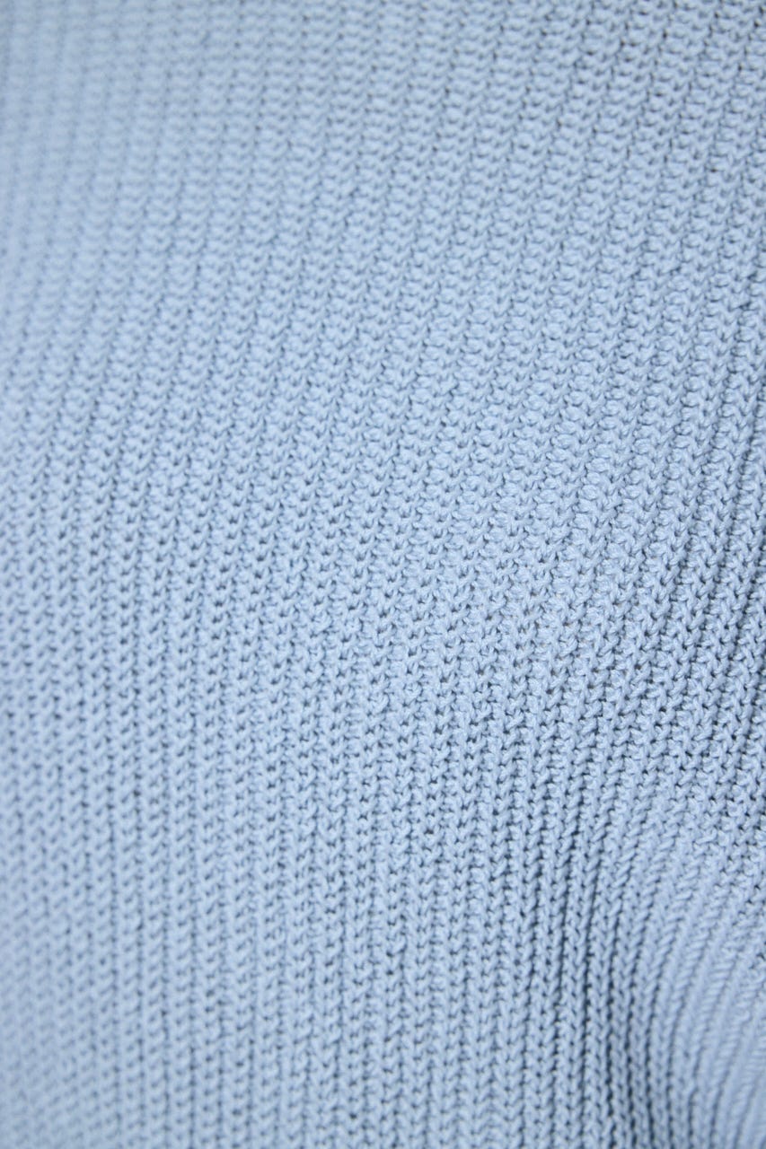 畔編みリラックスニットトップス L/BLU FREE