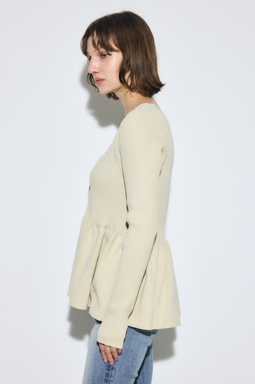 ペプラムカーディガン IVOY FREE