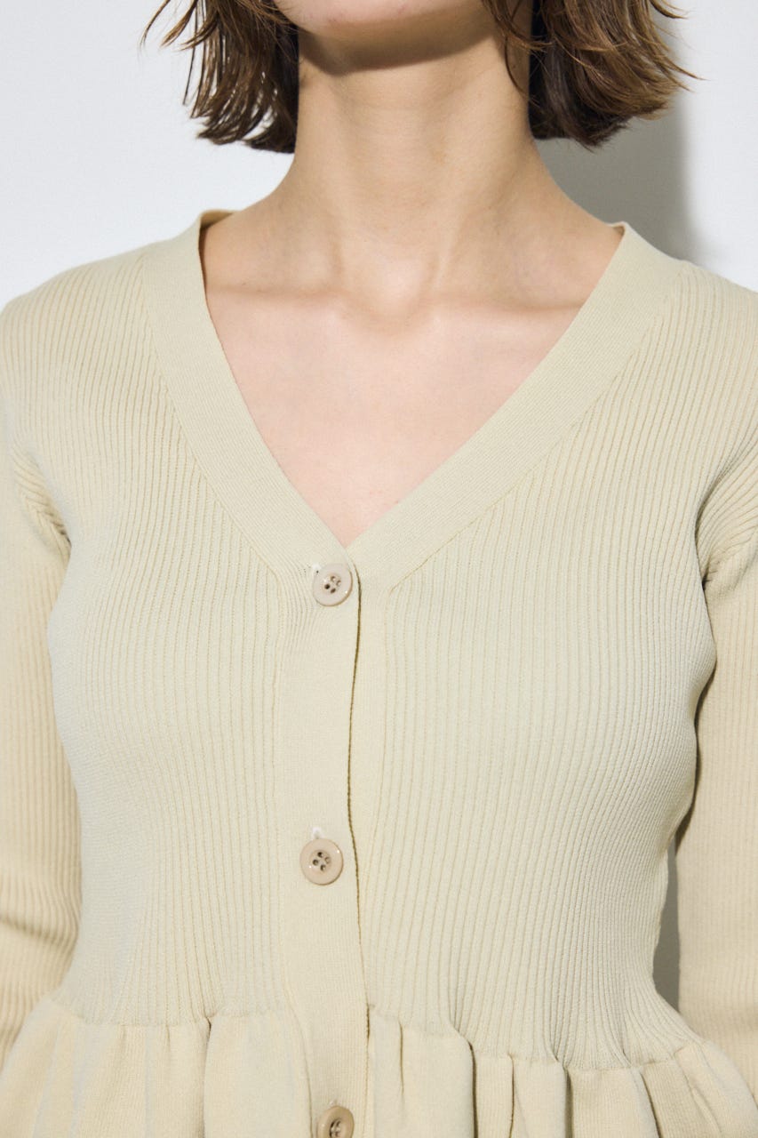ペプラムカーディガン IVOY FREE