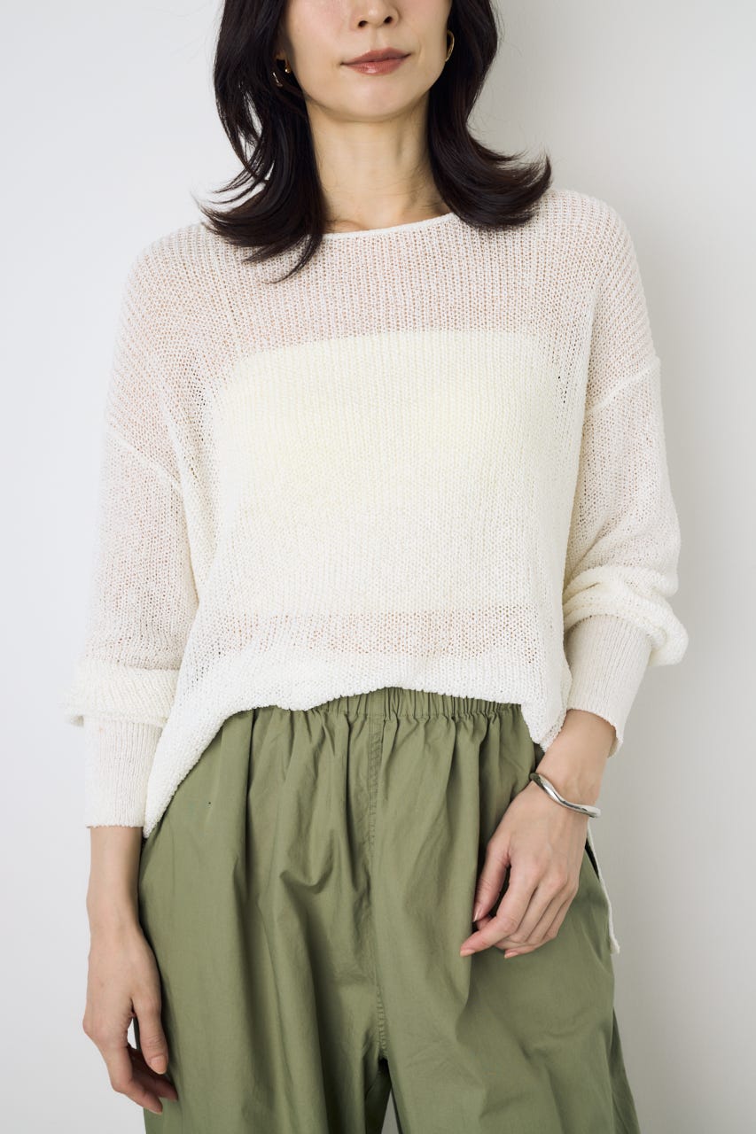 ドライタッチニット O/WHT S