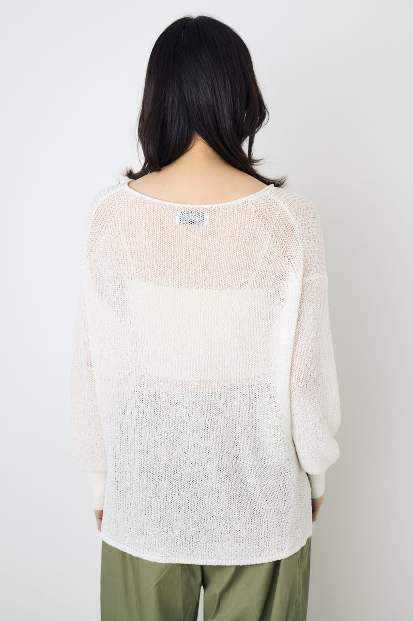 ドライタッチニット O/WHT S