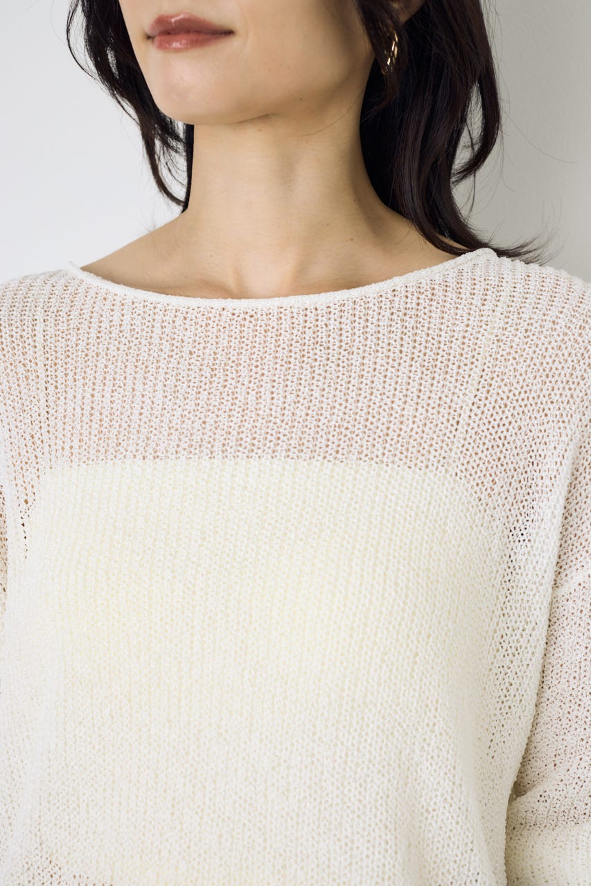 ドライタッチニット O/WHT S