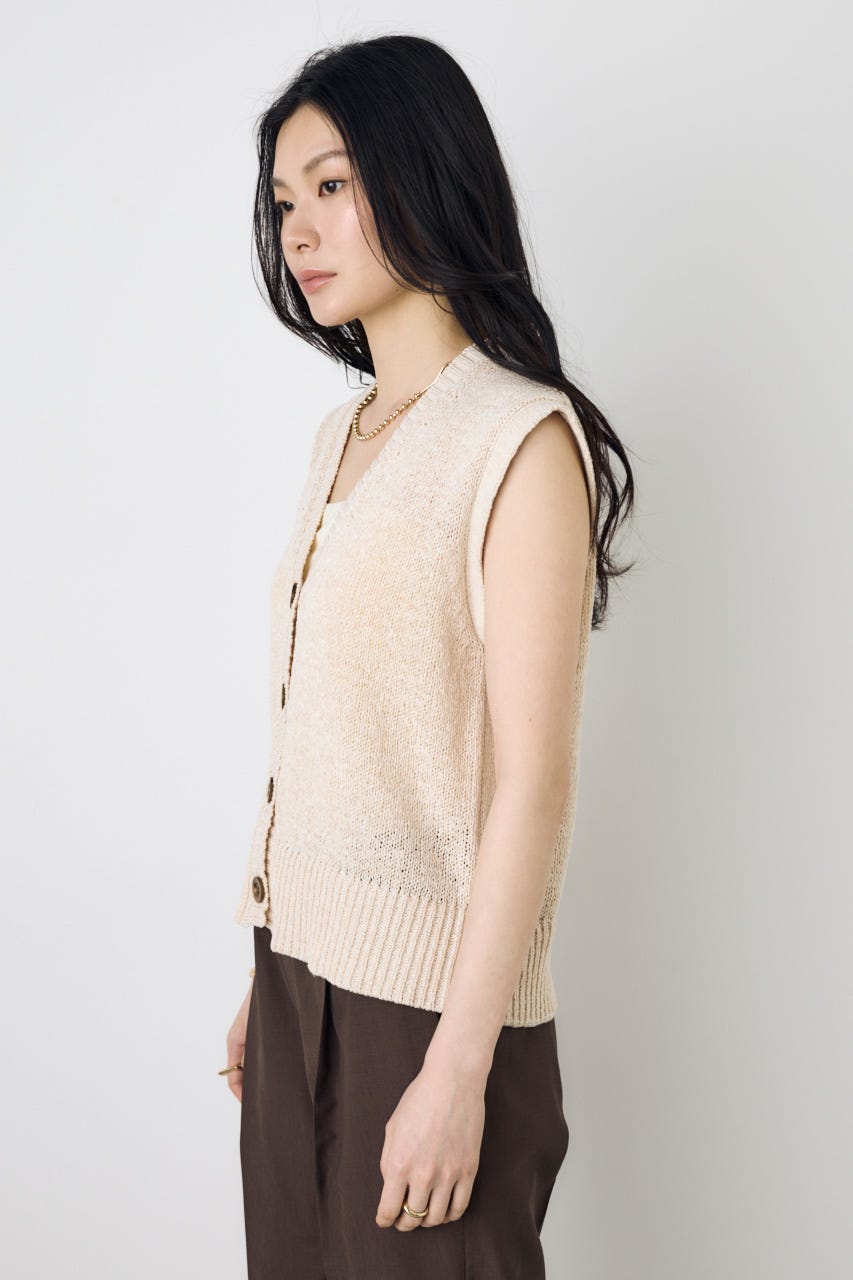 テープヤーンニットジレ IVOY S