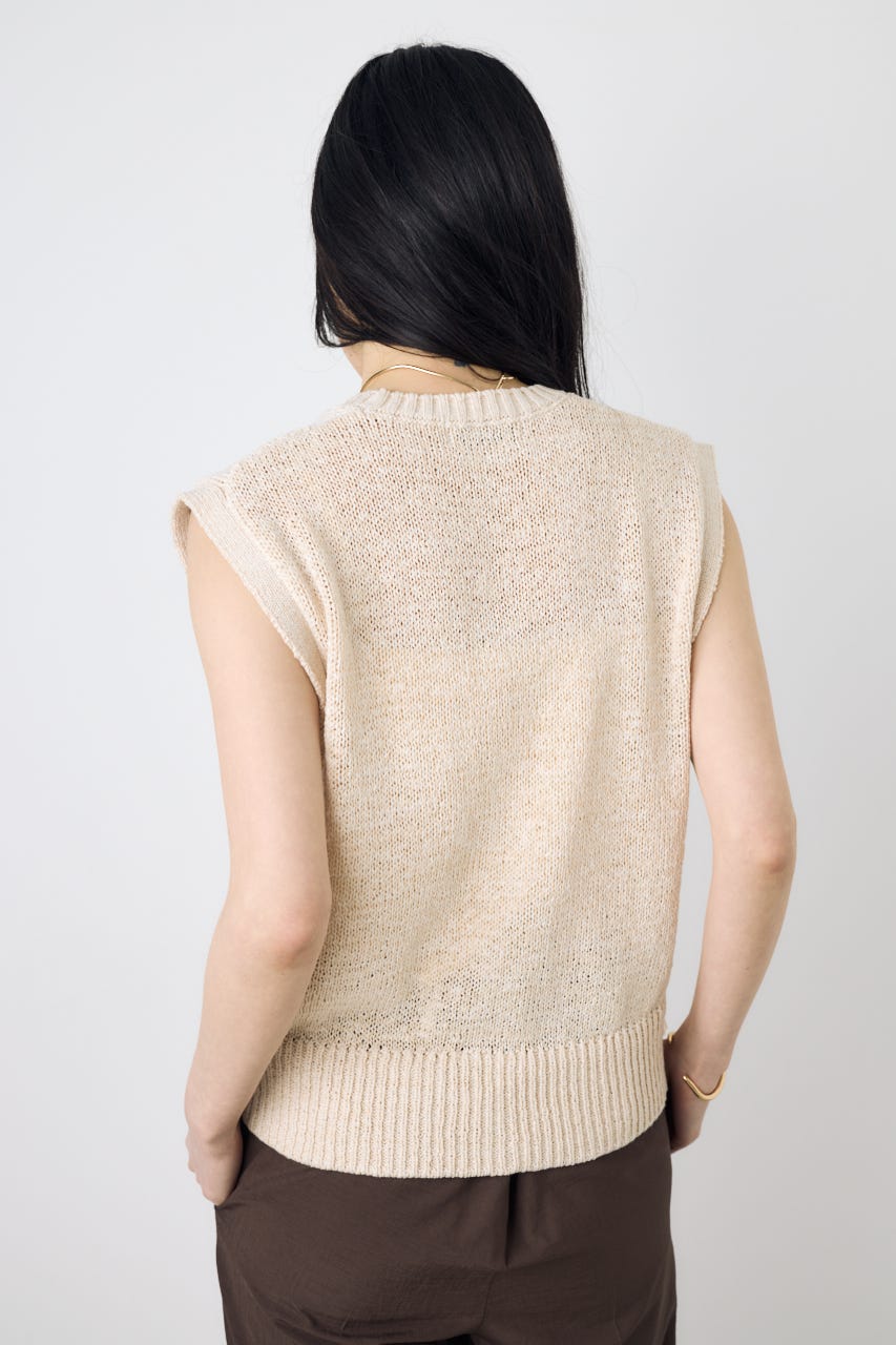 テープヤーンニットジレ IVOY S