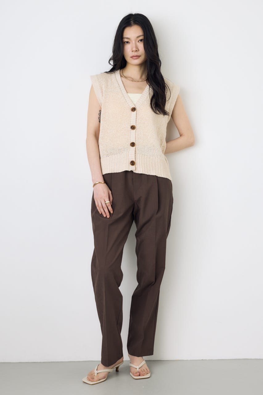 テープヤーンニットジレ IVOY S