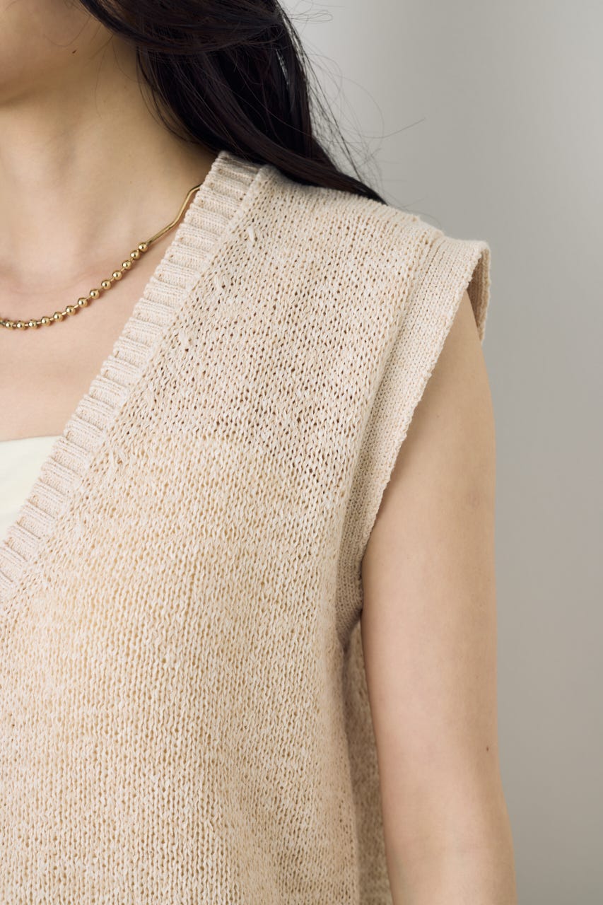 テープヤーンニットジレ IVOY S