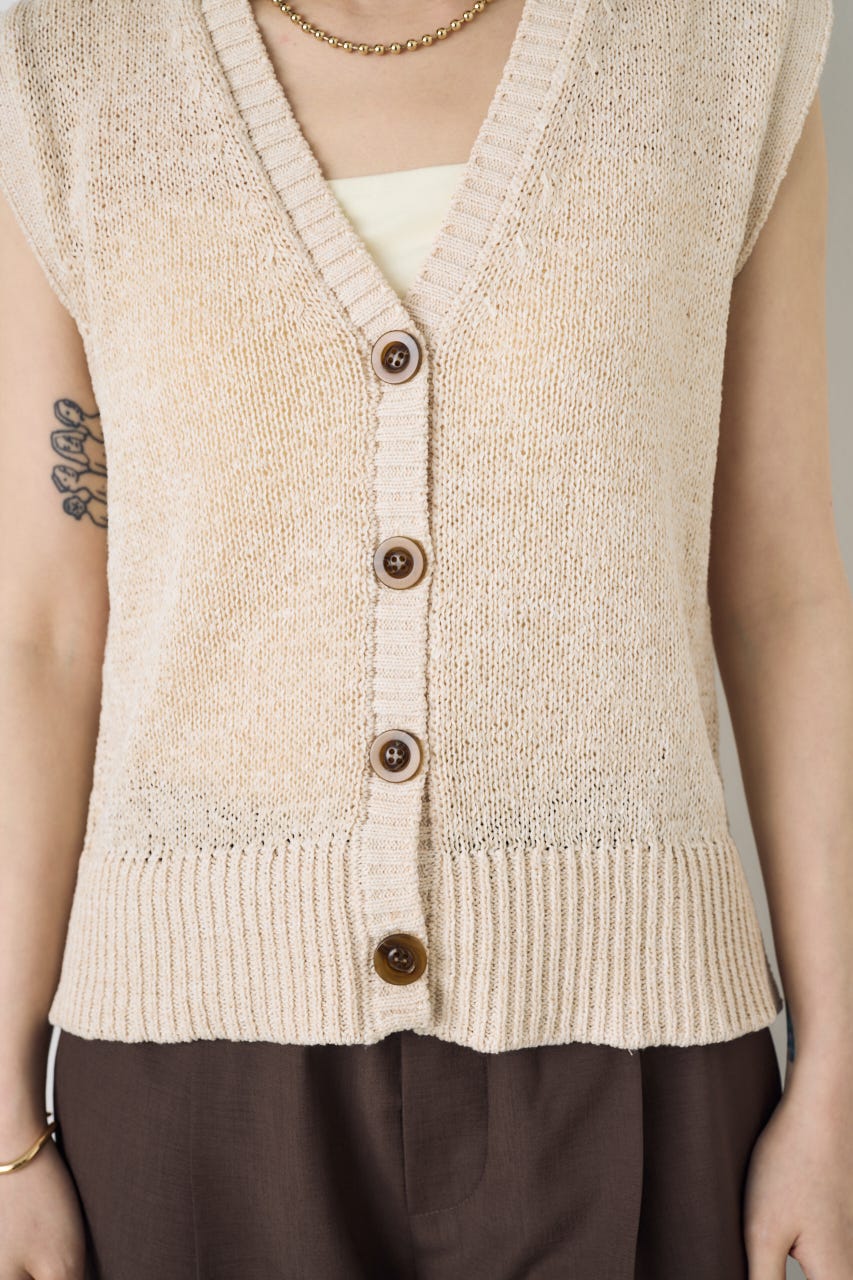 テープヤーンニットジレ IVOY S