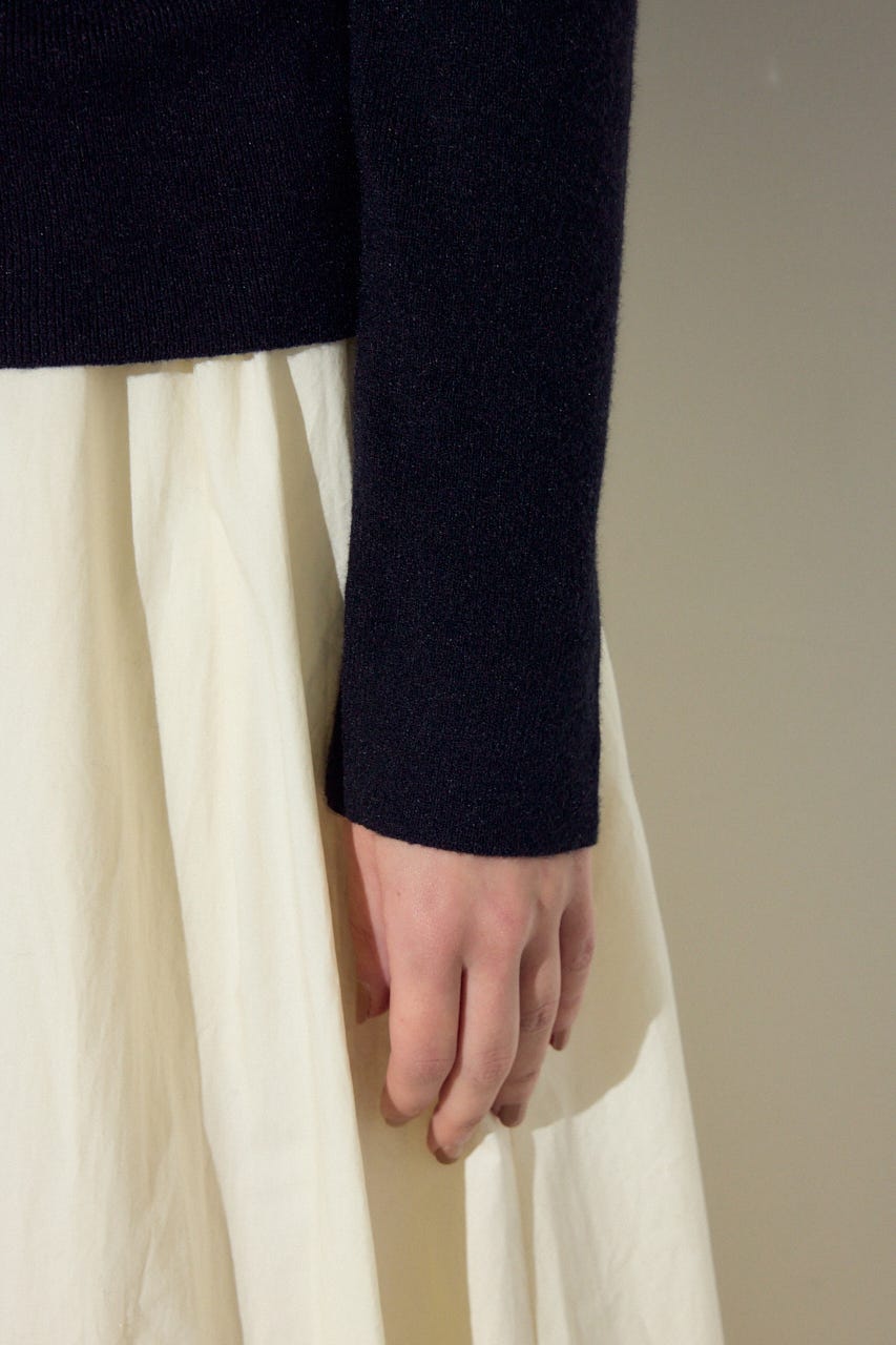 オフショルニットトップス BLK FREE