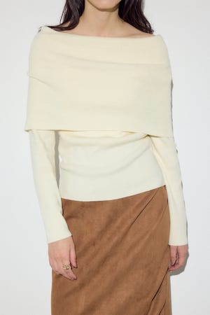 オフショルニットトップス