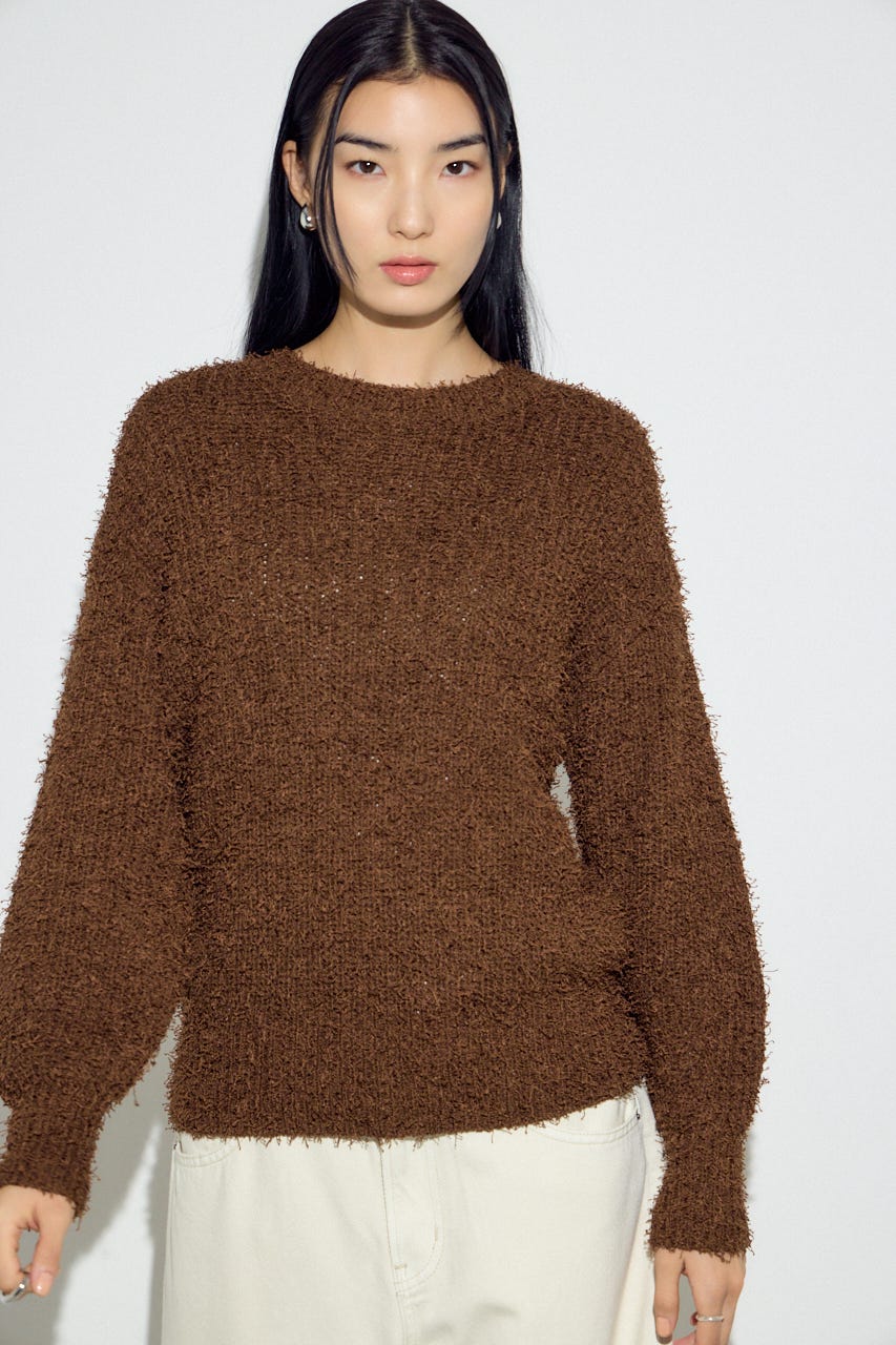 カールヤーンクルーネックニット BRN S