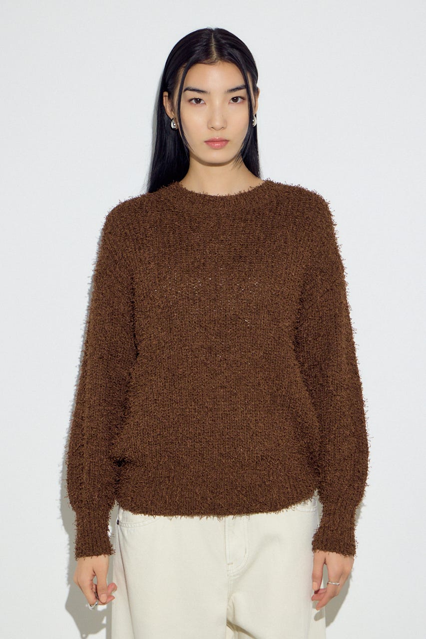 カールヤーンクルーネックニット BRN S