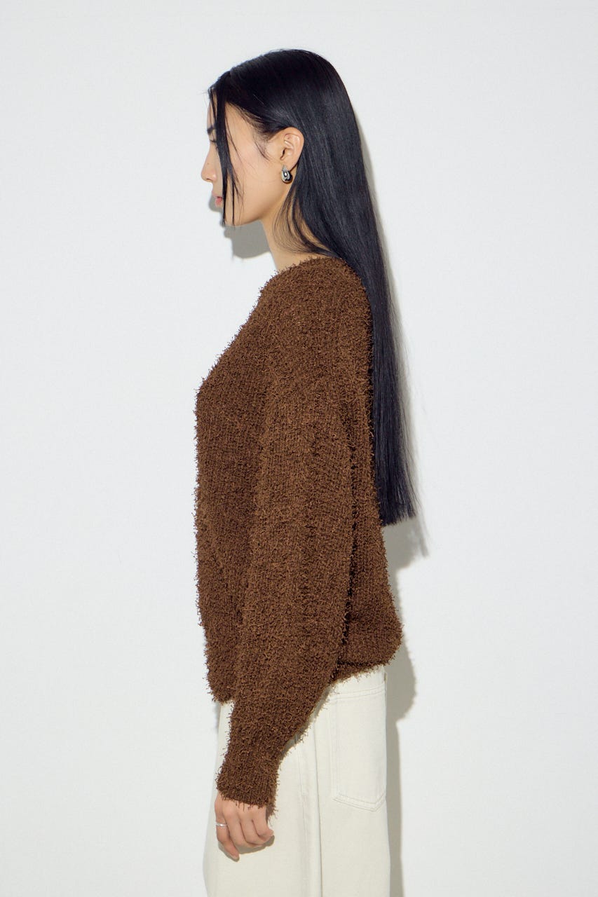 カールヤーンクルーネックニット BRN S