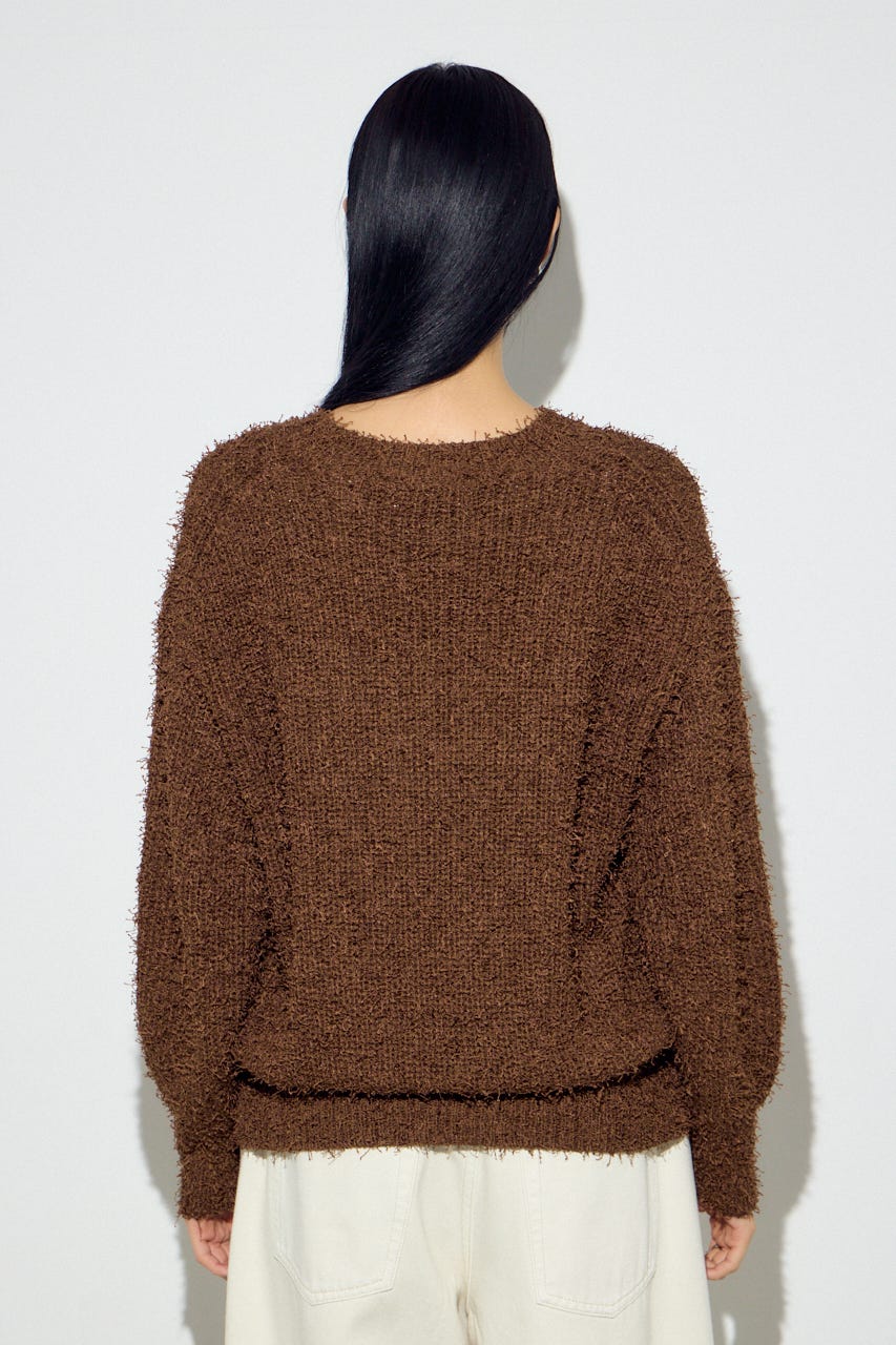 カールヤーンクルーネックニット BRN S