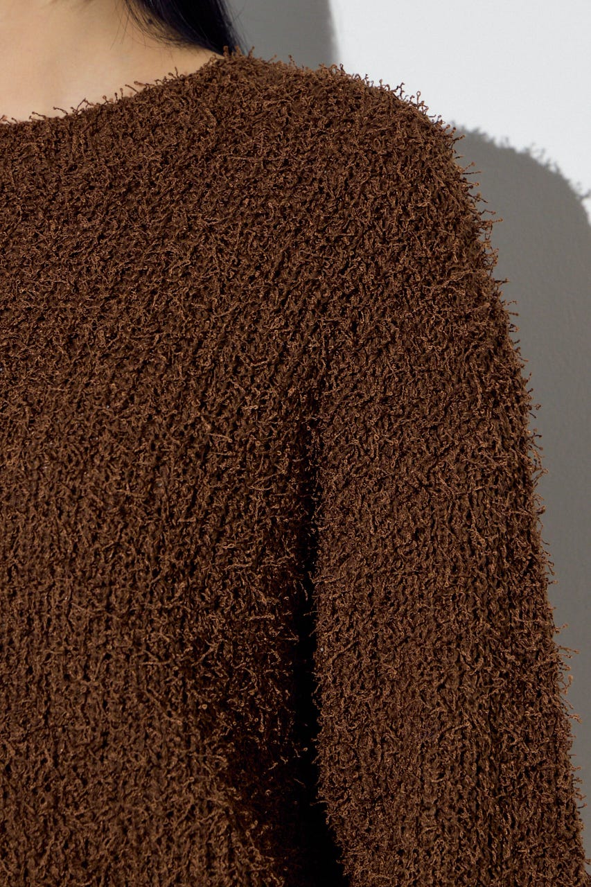 カールヤーンクルーネックニット BRN S