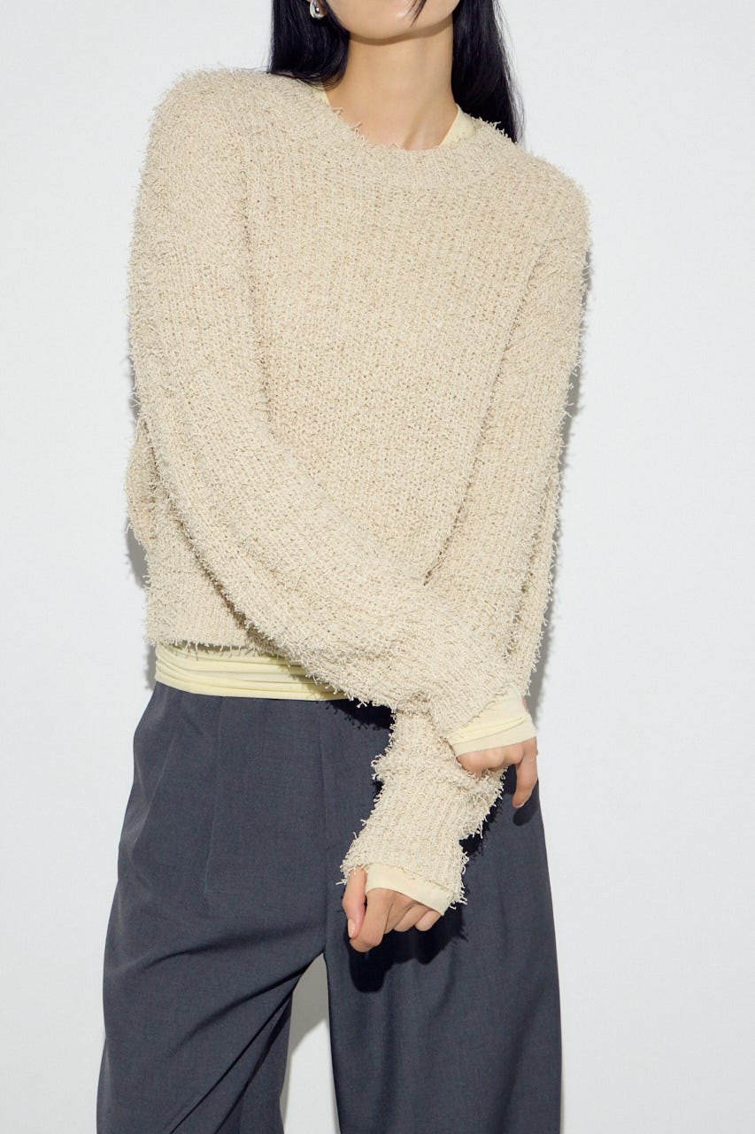 カールヤーンクルーネックニット IVOY M