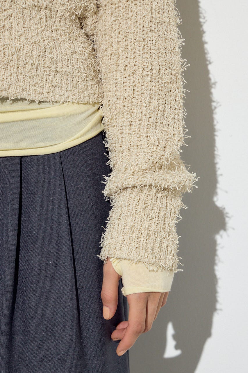 カールヤーンクルーネックニット IVOY M