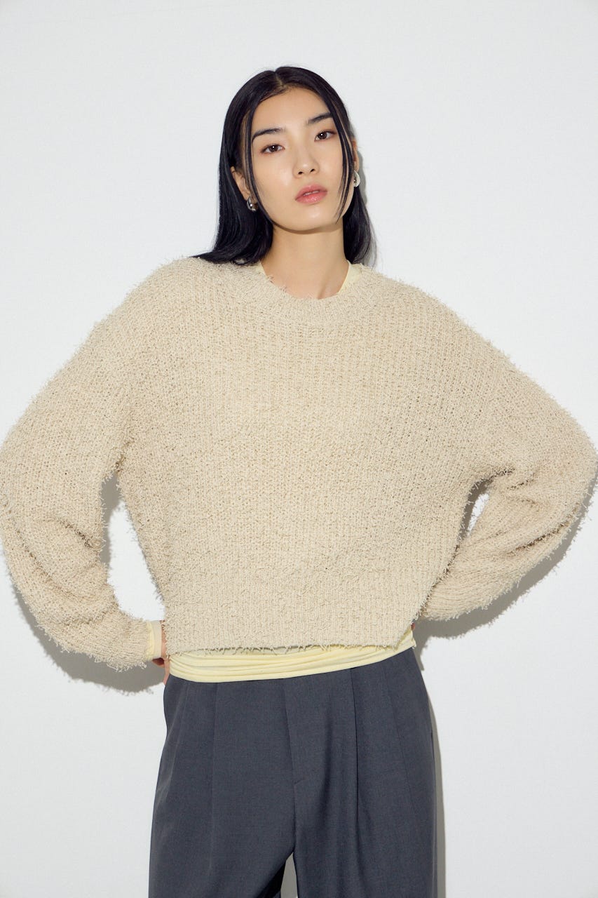 カールヤーンクルーネックニット IVOY M