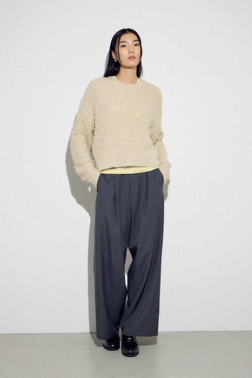 カールヤーンクルーネックニット IVOY M