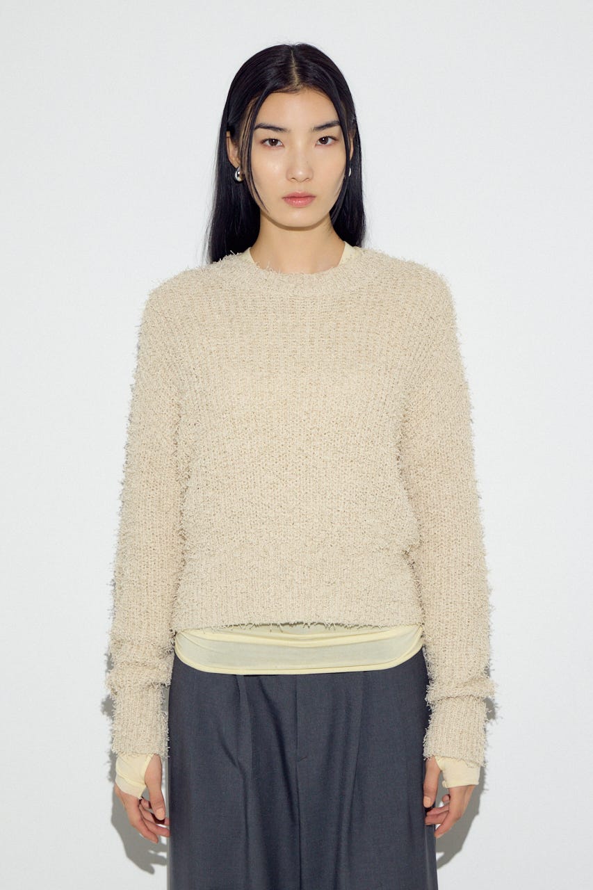 カールヤーンクルーネックニット IVOY M