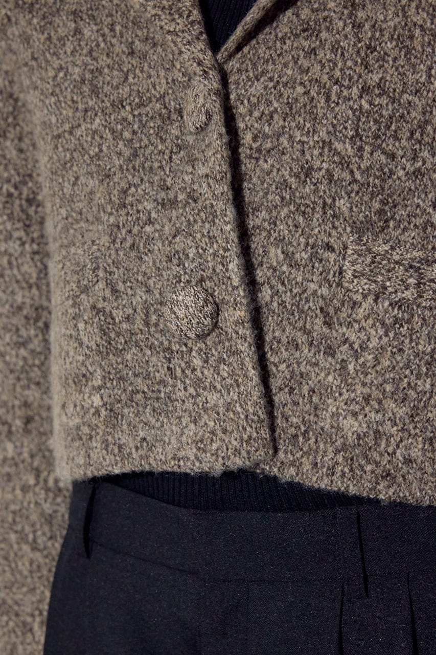 ニットジャケット BRN FREE