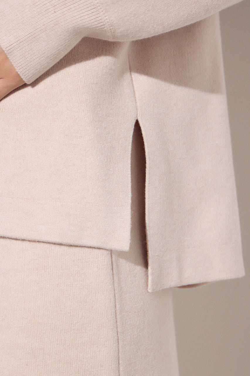 スウェッターニットパーカー L/PNK FREE