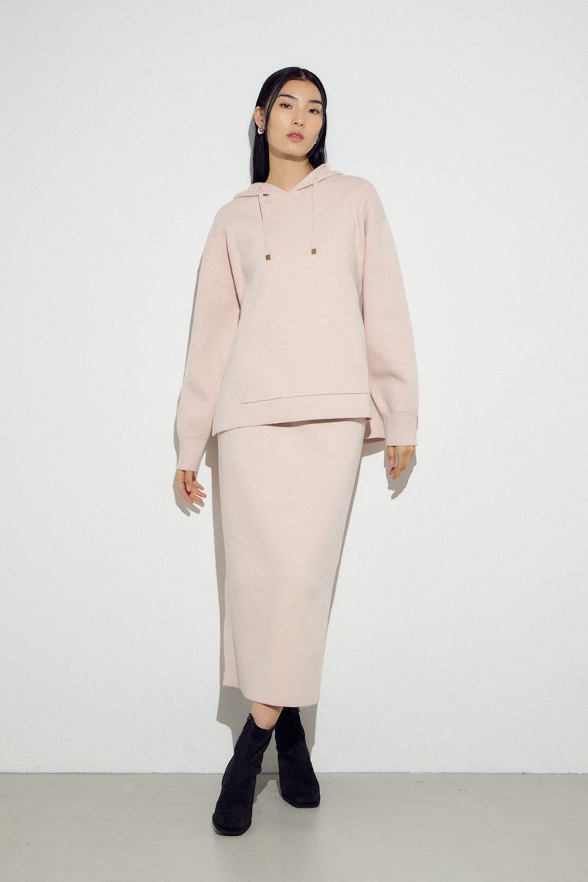 スウェッターニットパーカー L/PNK FREE