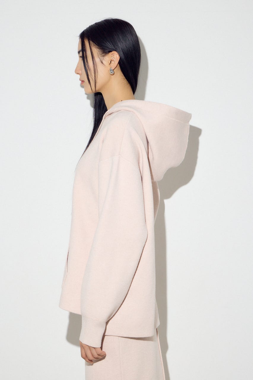 スウェッターニットパーカー L/PNK FREE