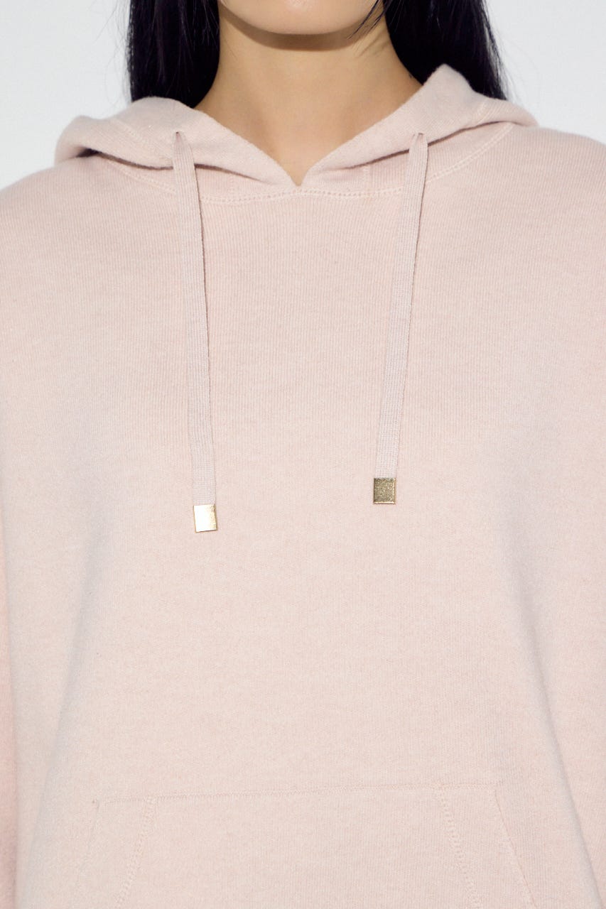 スウェッターニットパーカー L/PNK FREE