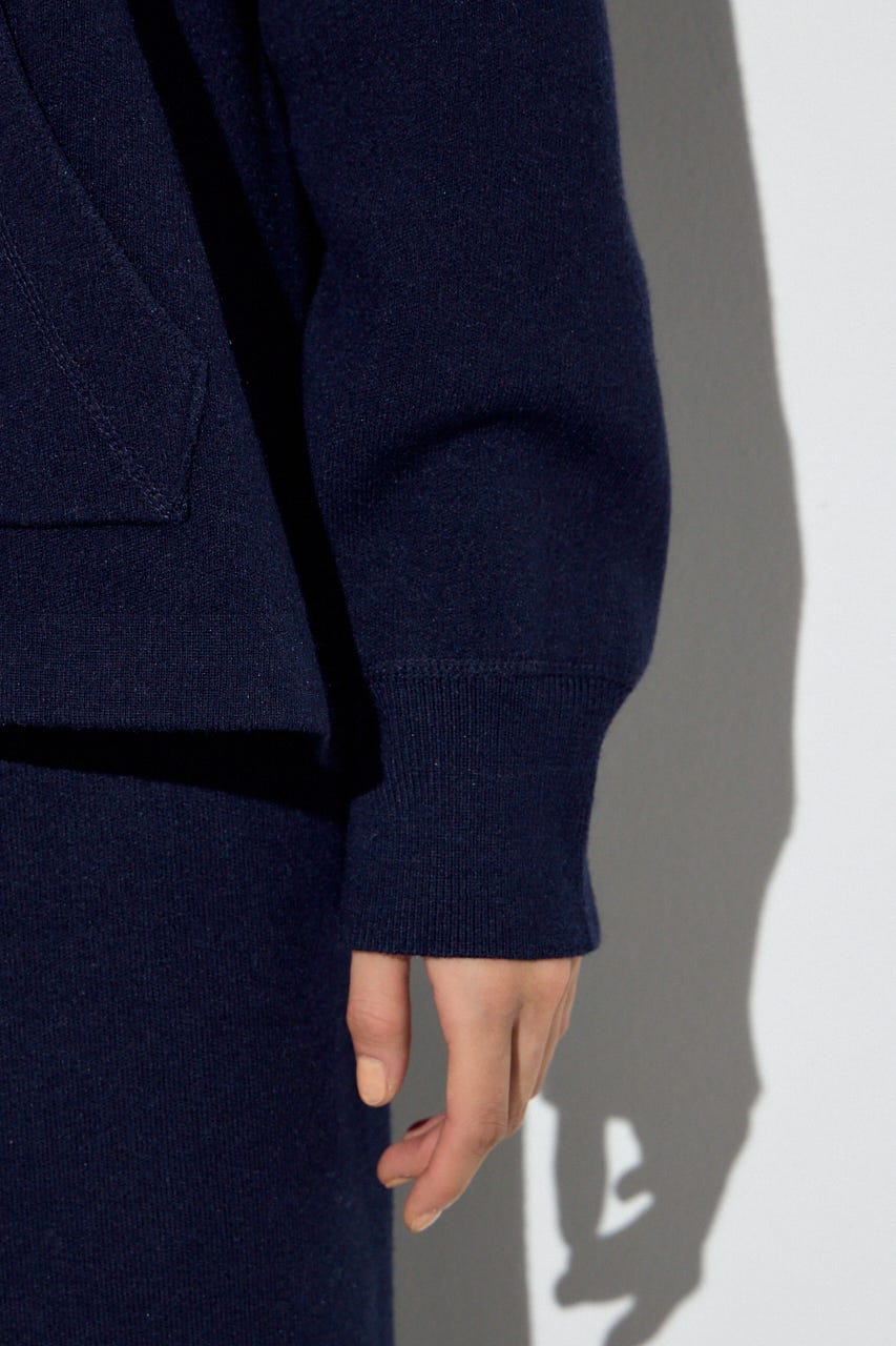 スウェッターニットパーカー NVY FREE