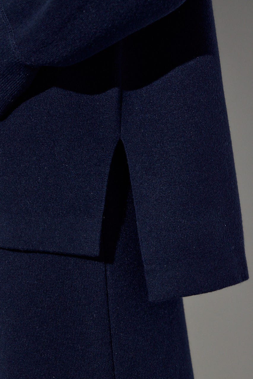 スウェッターニットパーカー NVY FREE