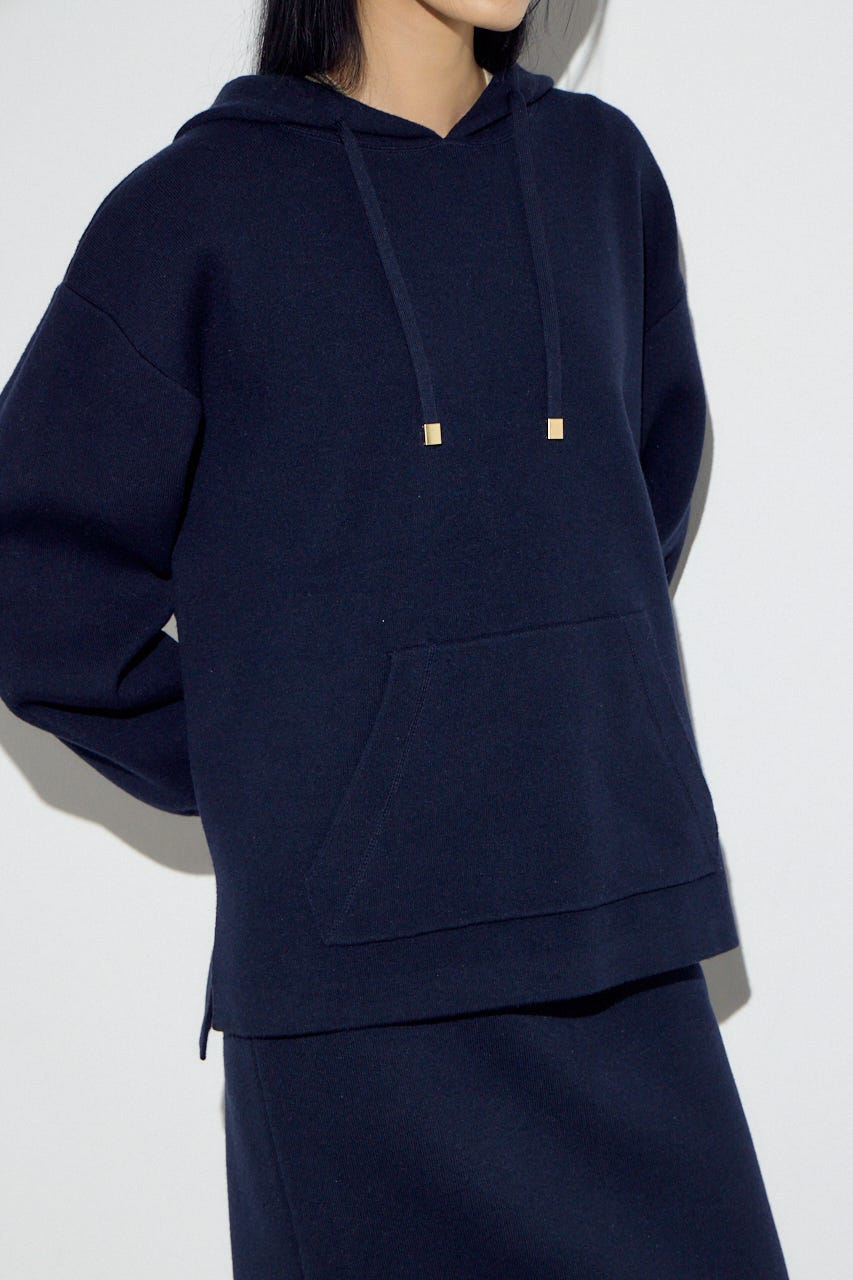 スウェッターニットパーカー NVY FREE