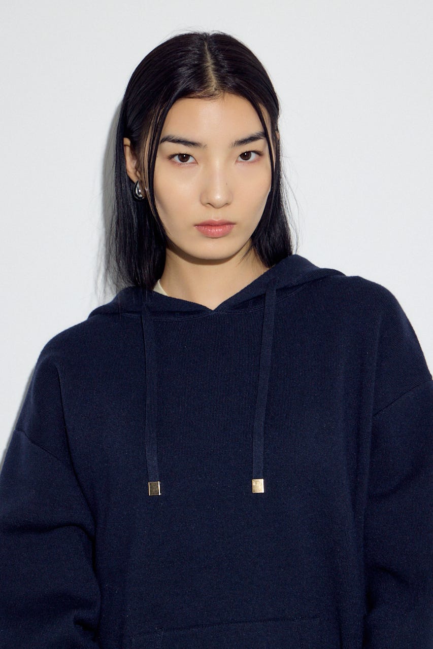 スウェッターニットパーカー NVY FREE