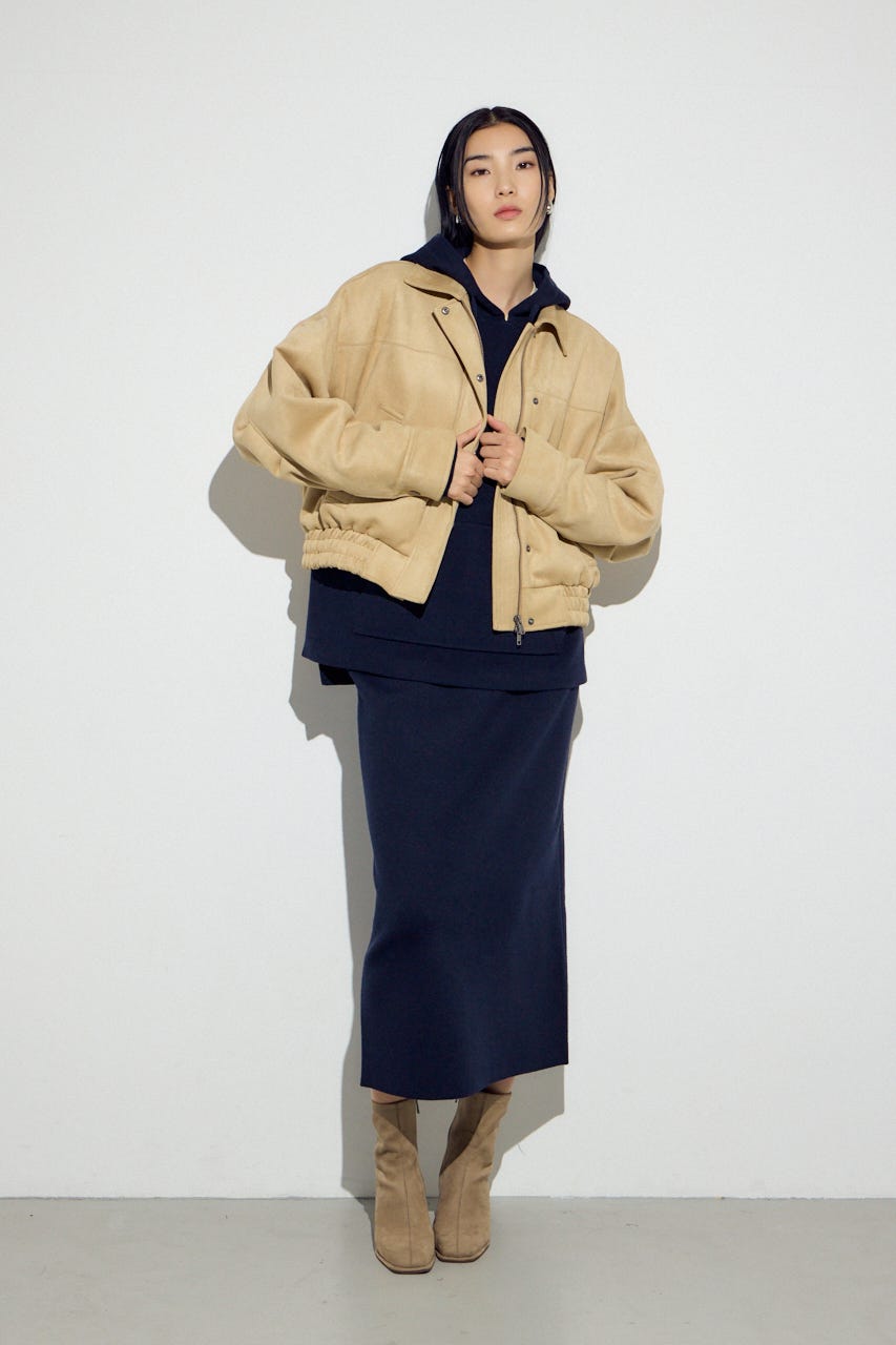 スウェッターニットパーカー NVY FREE