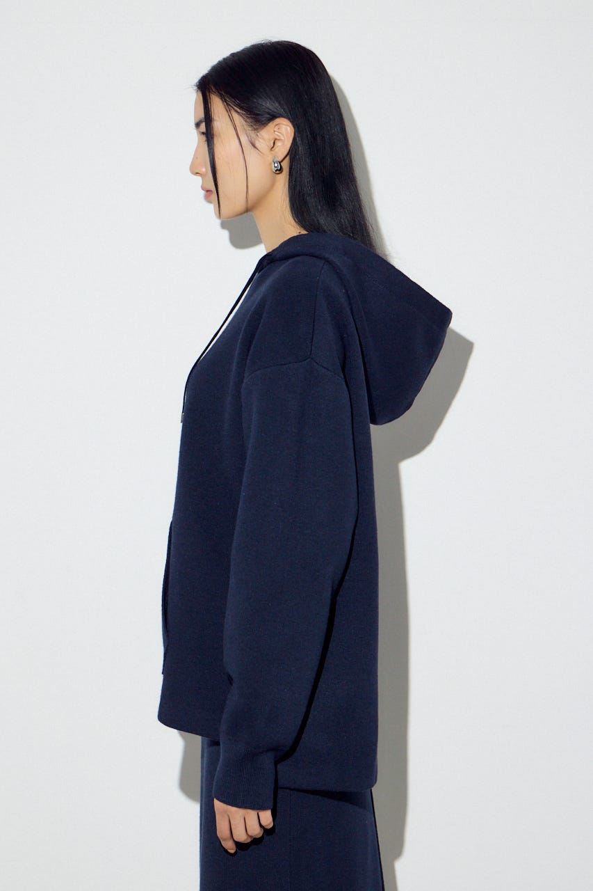スウェッターニットパーカー NVY FREE