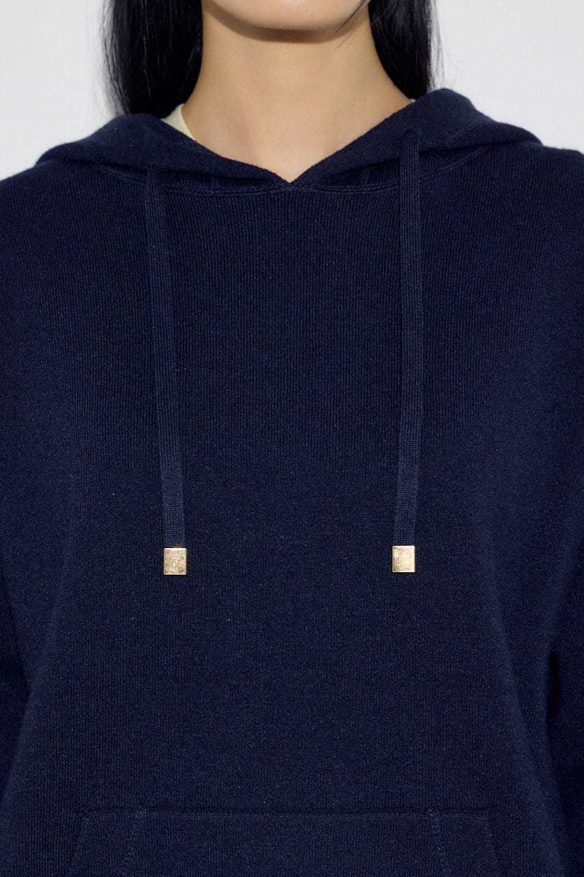 スウェッターニットパーカー NVY FREE