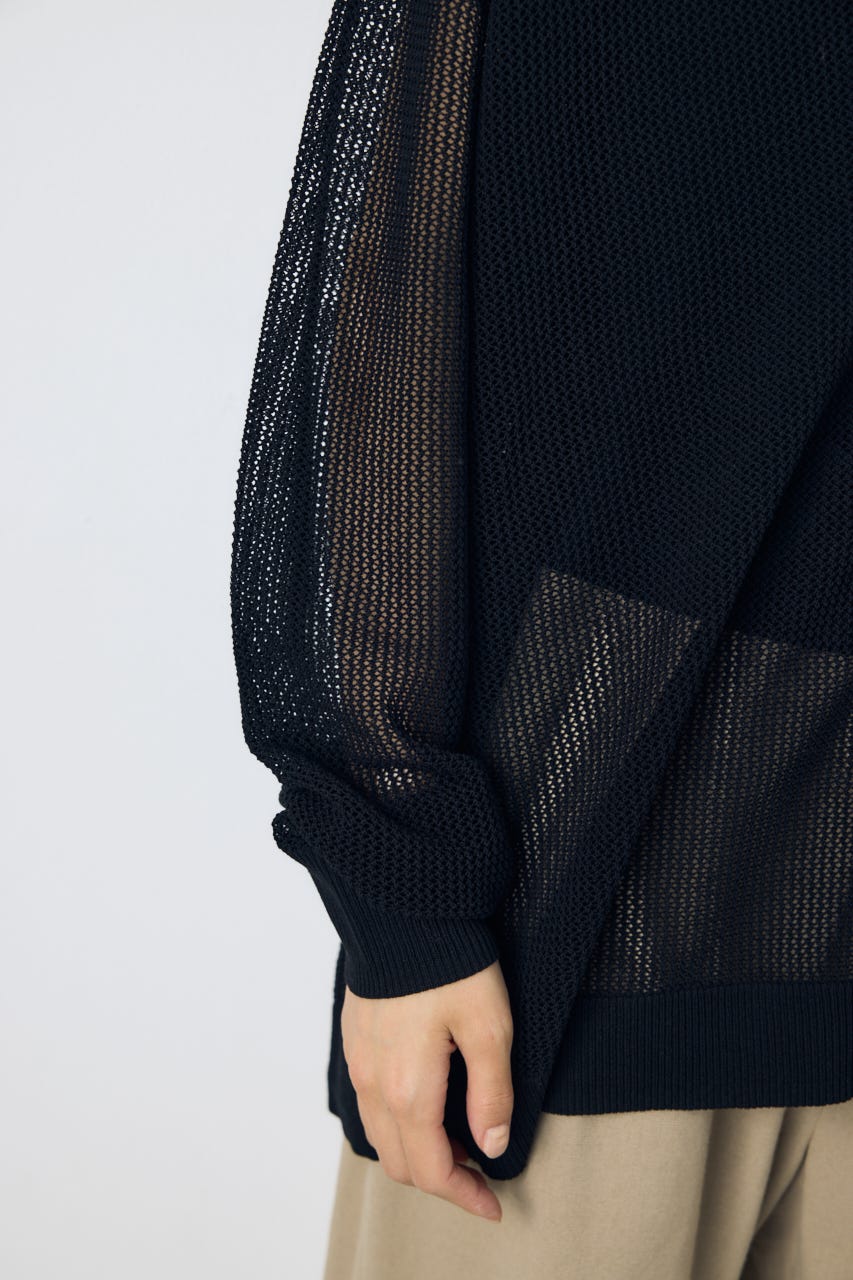 コードヤーンメッシュカーデ BLK S