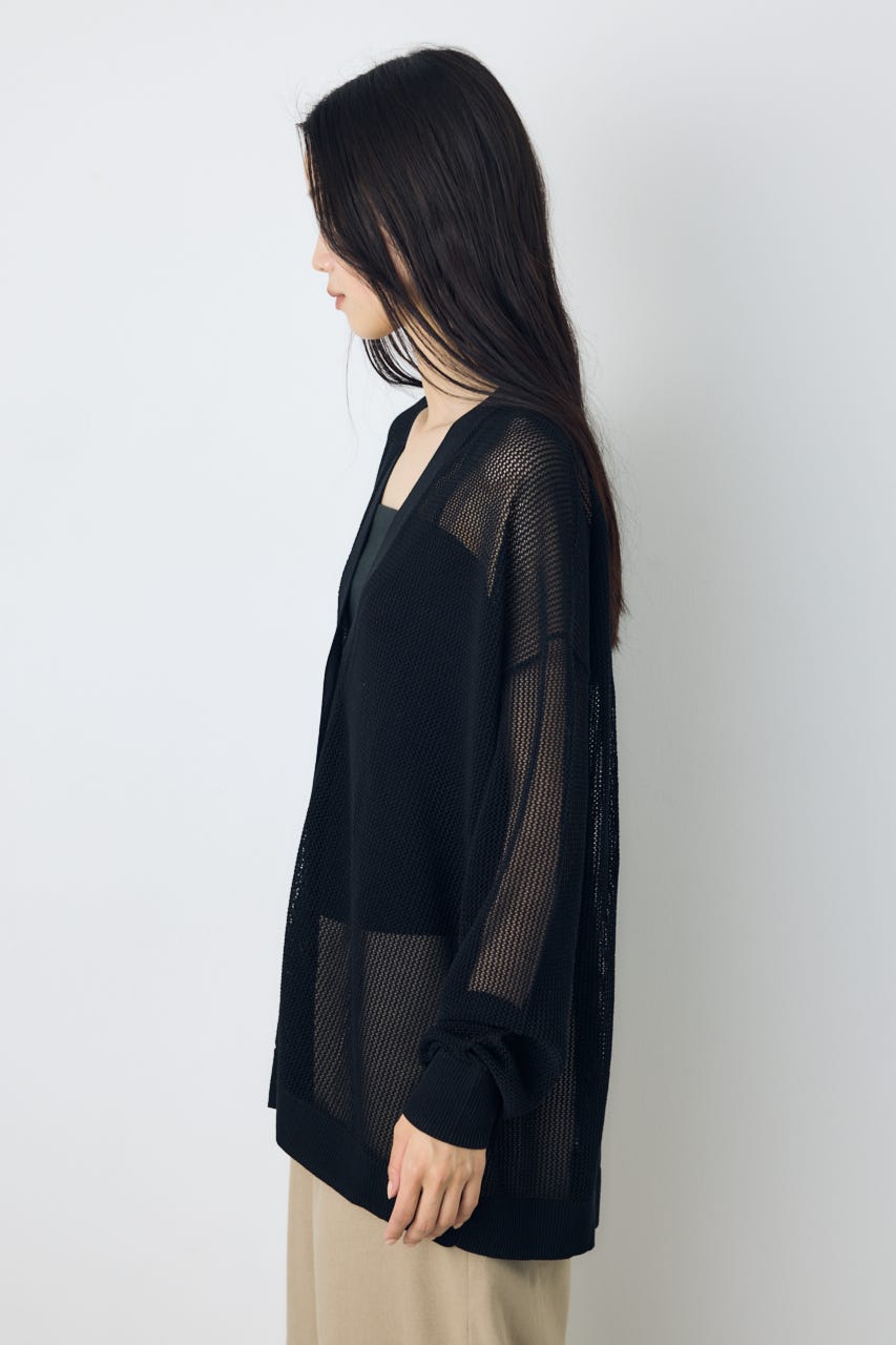 コードヤーンメッシュカーデ BLK S