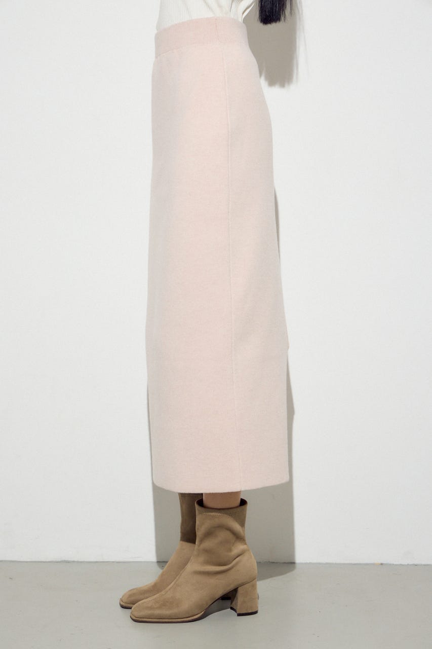 スウェッターニットスカート L/PNK FREE