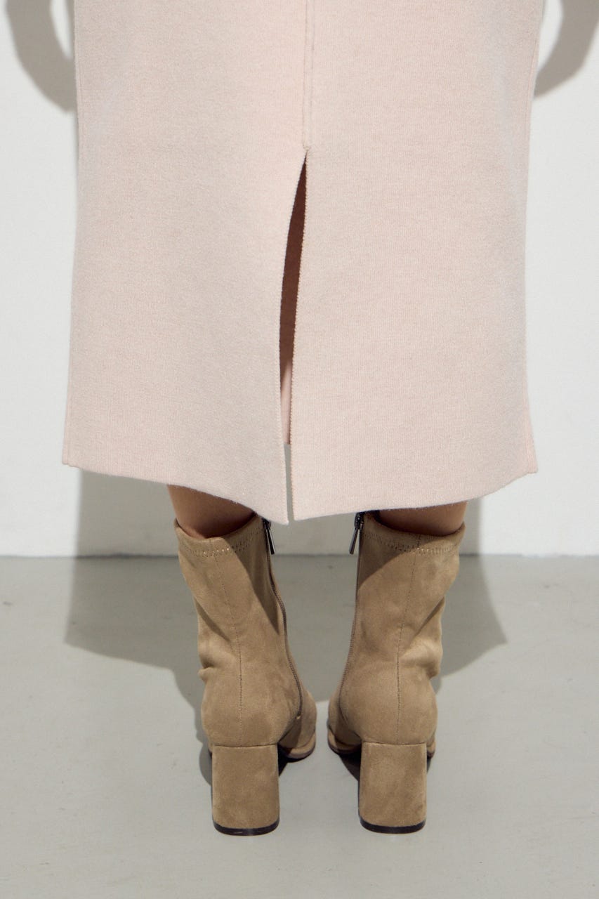 スウェッターニットスカート L/PNK FREE