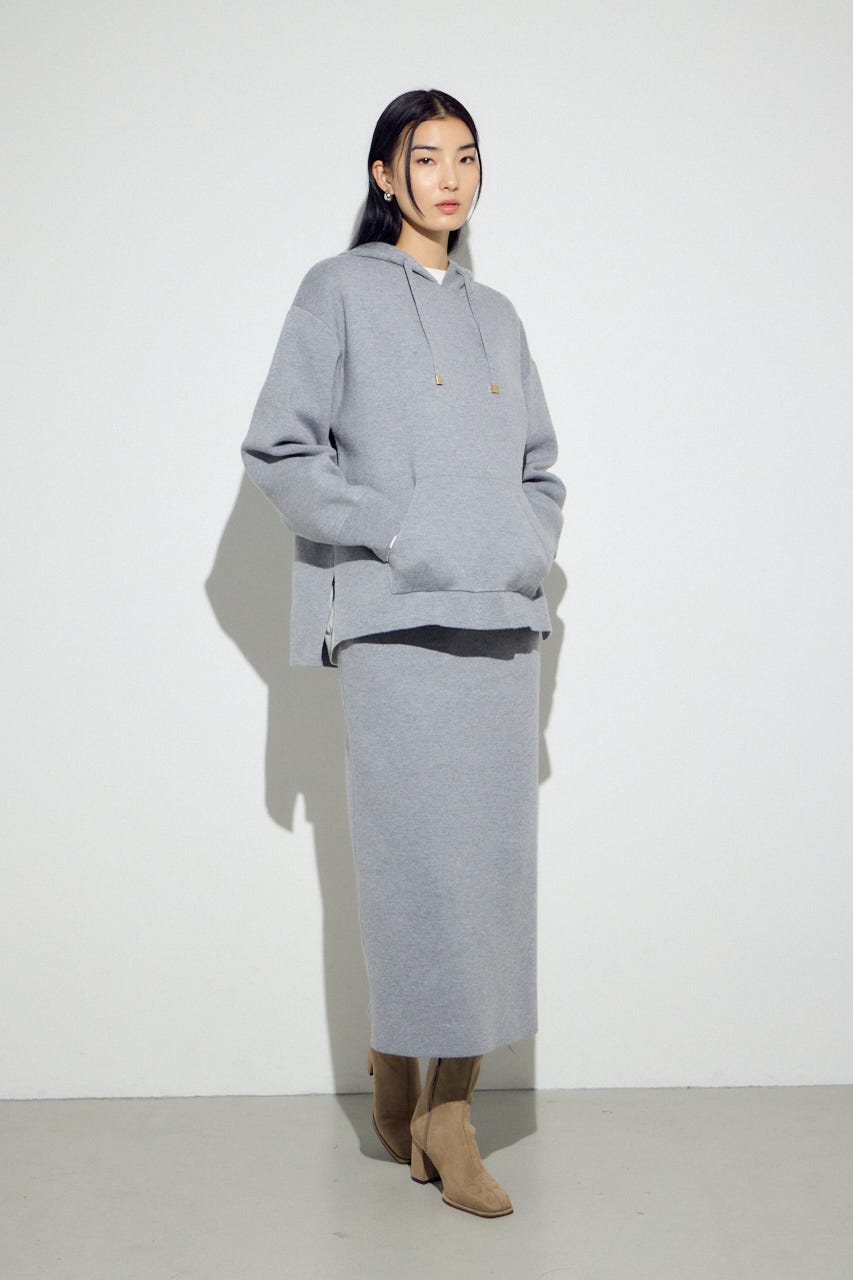 スウェッターニットスカート T.GRY FREE