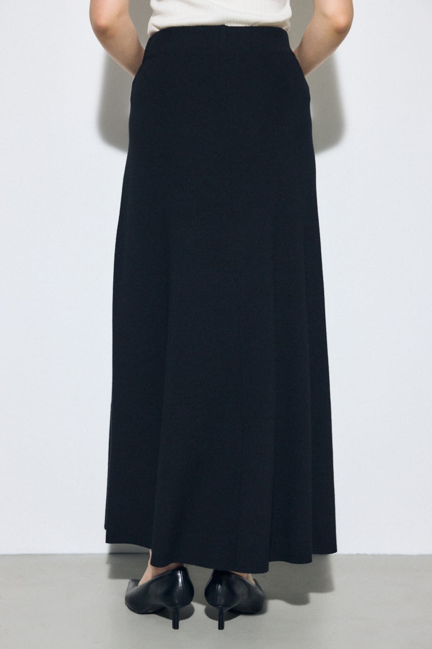 フレアニットロングスカート BLK FREE