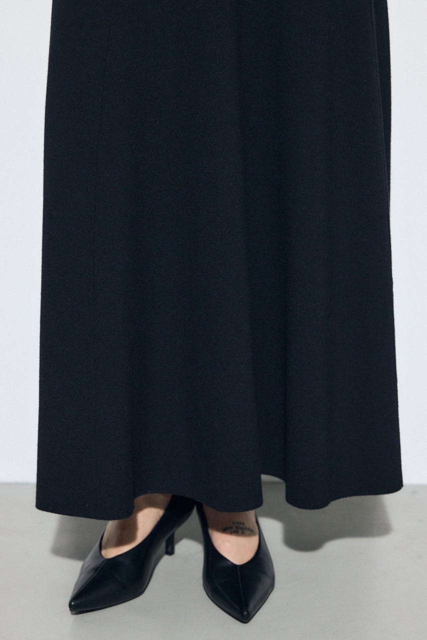 フレアニットロングスカート BLK FREE