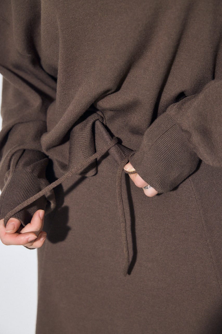 フレアニットロングスカート BRN FREE