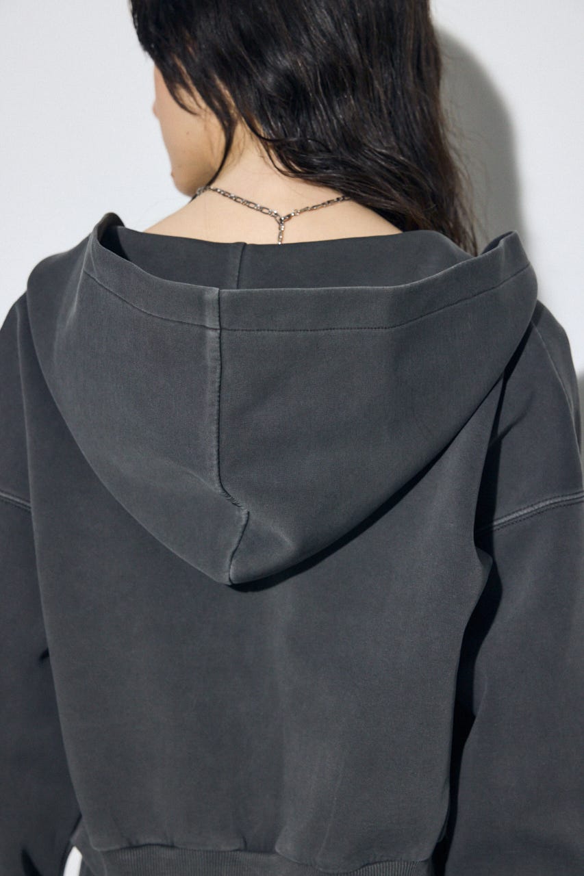 ピグメントダブルジップフーディー L/BLK FREE