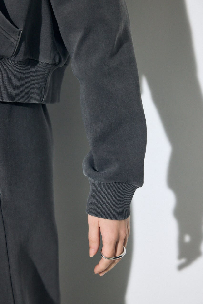 ピグメントダブルジップフーディー L/BLK FREE