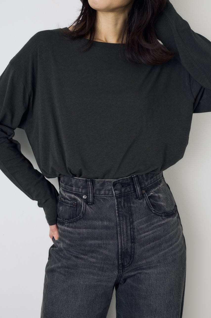 シアーカットトップス L/BLK FREE