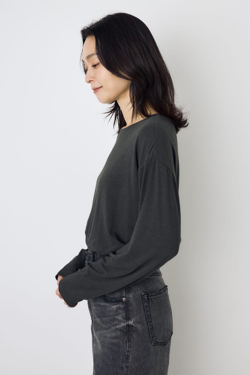 シアーカットトップス L/BLK FREE