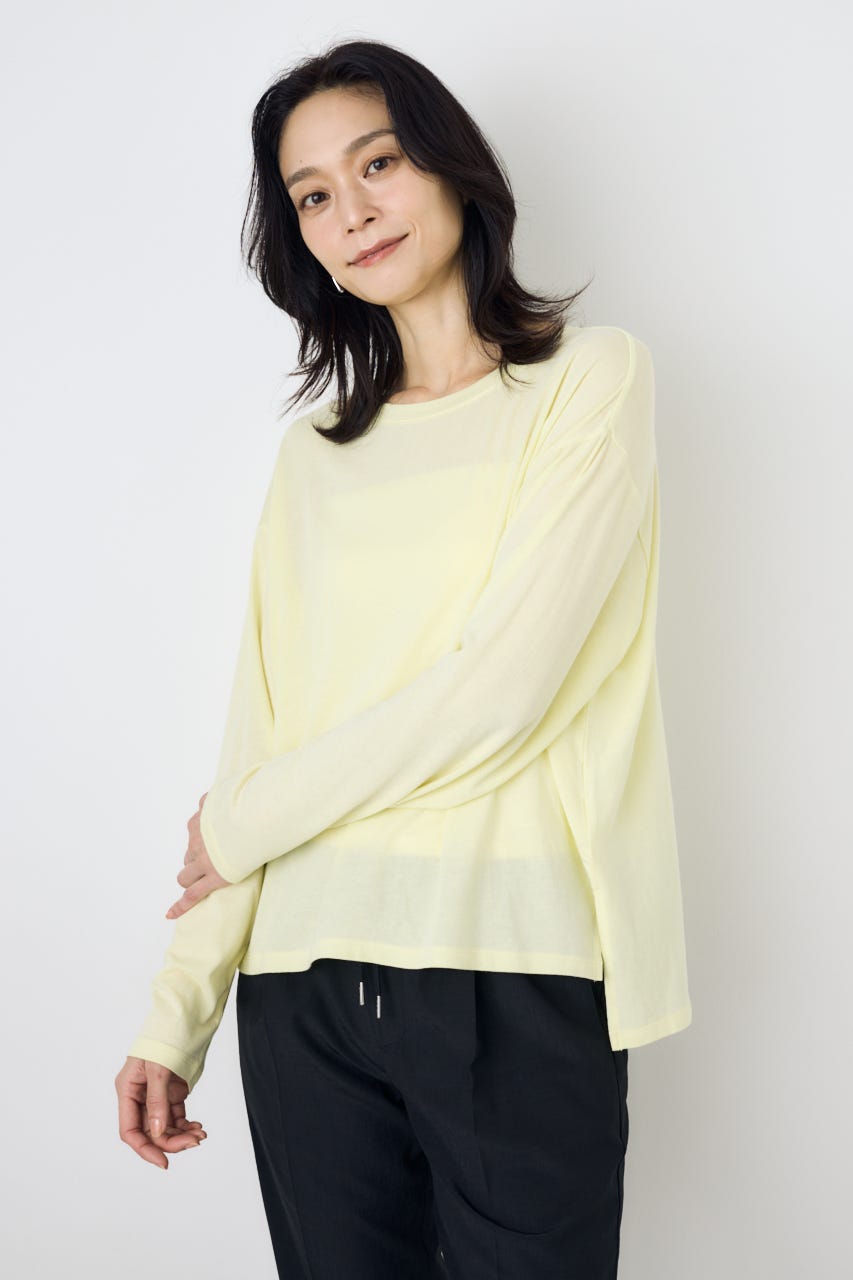シアーカットトップス L/YEL FREE